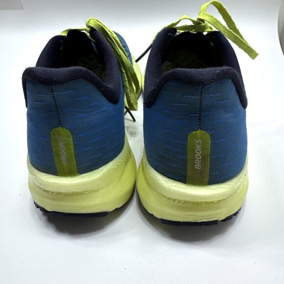 Brooks Mens 9.5 US / Women's 11 Hyperion Tempo Blue Nightlife Yellow 1103391D491 - Picture 7 of 9